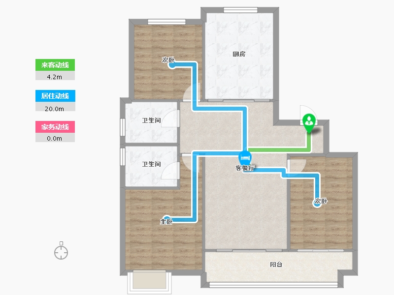 山东省-潍坊市-保利梧桐语-105.00-户型库-动静线