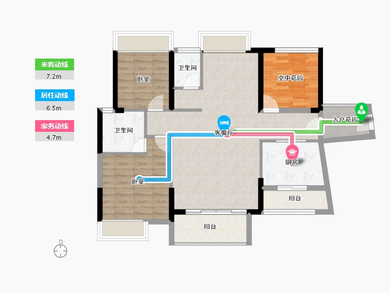 广东省-惠州市-锦地繁花五期-90.65-户型库-动静线