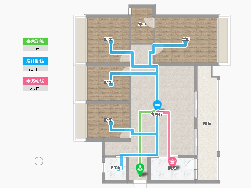 四川省-成都市-隆鑫公园首府-121.35-户型库-动静线