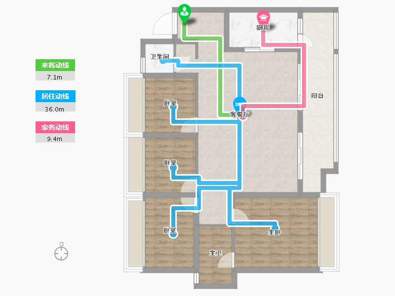 四川省-成都市-隆鑫公园首府-110.15-户型库-动静线