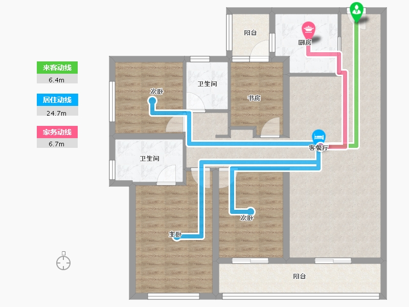 云南省-昆明市-俊发俊云峰-102.39-户型库-动静线