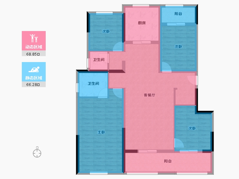 云南省-昆明市-俊发生态半岛-121.29-户型库-动静分区