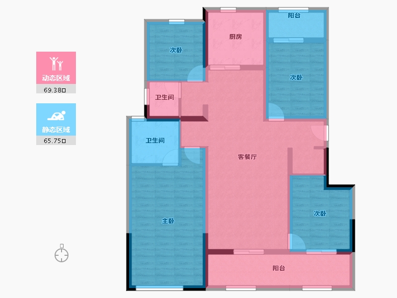 云南省-昆明市-俊发生态半岛-120.81-户型库-动静分区