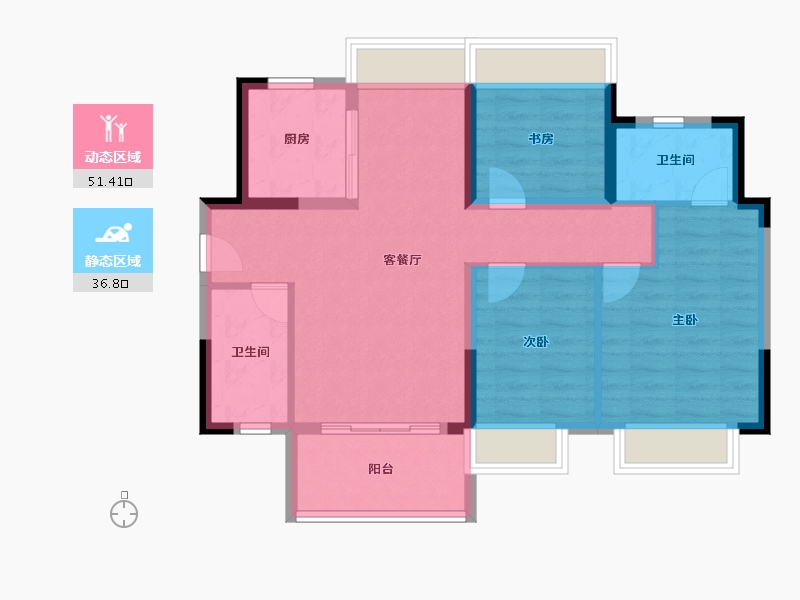 广东省-惠州市-融创臻园-78.76-户型库-动静分区