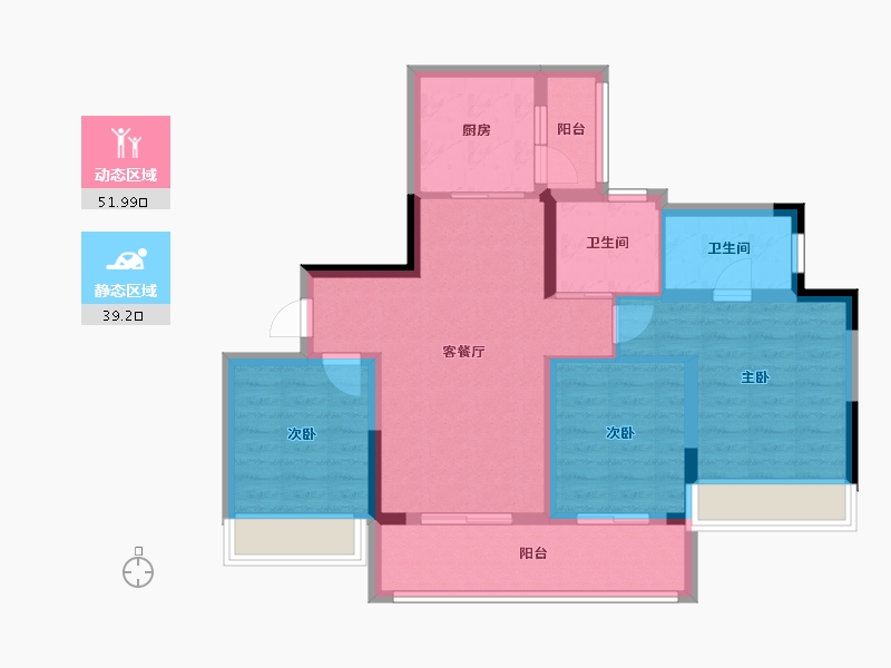 四川省-成都市-奥园锦官芳华-80.47-户型库-动静分区