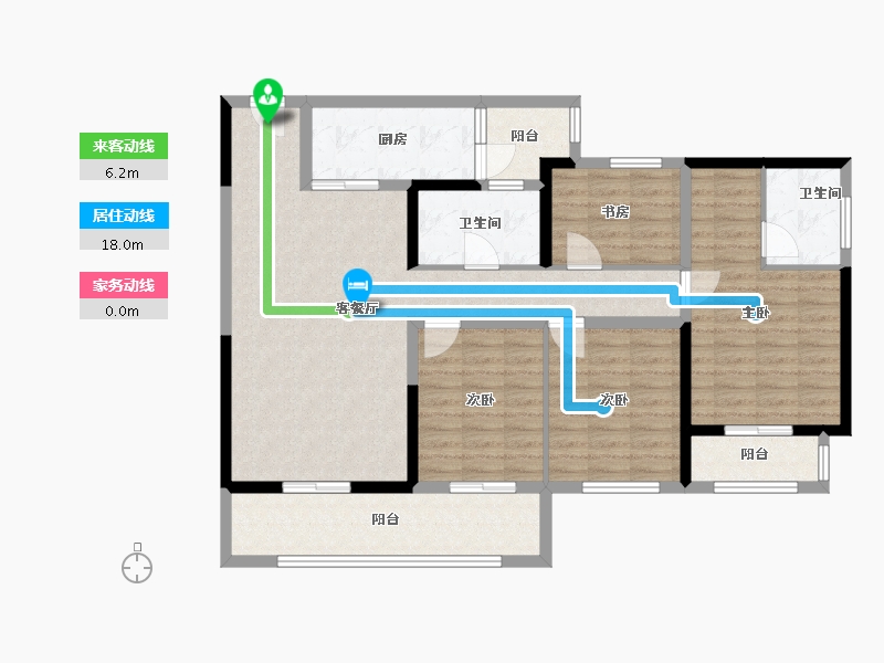 云南省-昆明市-俊发龙泉俊园-114.40-户型库-动静线