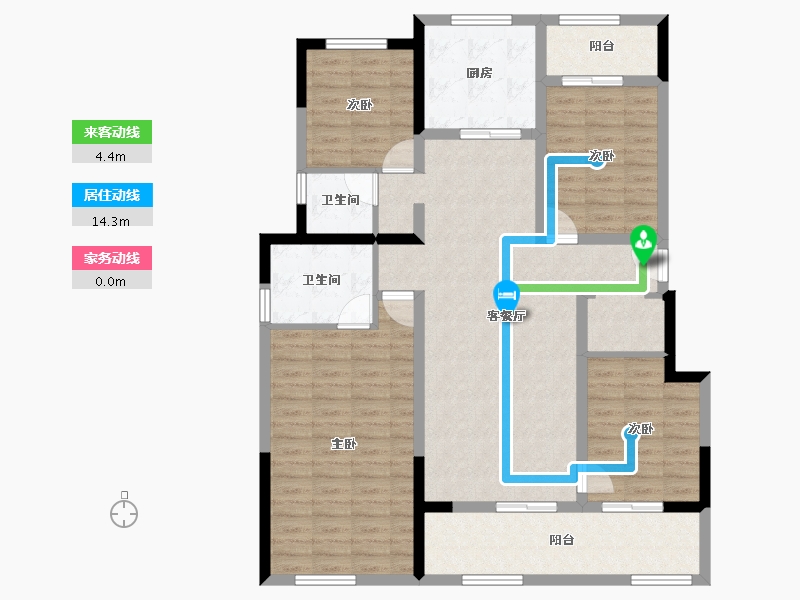 云南省-昆明市-俊发生态半岛-119.87-户型库-动静线