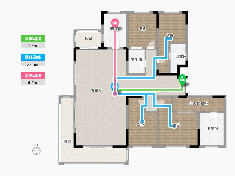 四川省-成都市-人居九林语望云阁-180.80-户型库-动静线