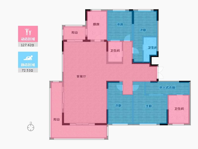 四川省-成都市-人居九林语望云阁-180.80-户型库-动静分区