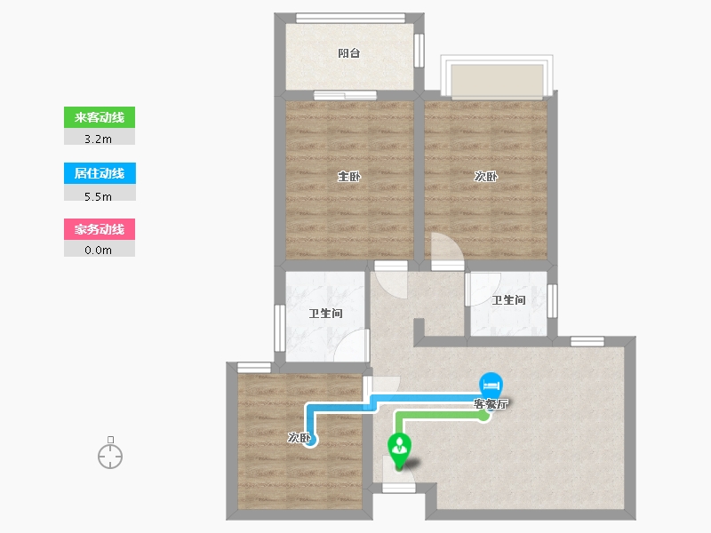 河南省-鹤壁市-银杏雅苑-82.00-户型库-动静线