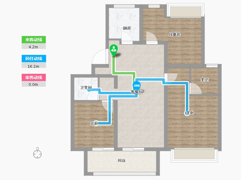 江苏省-徐州市-融创领地凤鸣桃源风雅颂-94.40-户型库-动静线