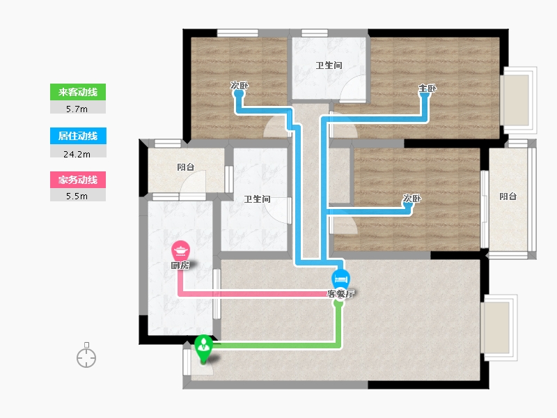 云南省-昆明市-中骏天誉-94.02-户型库-动静线