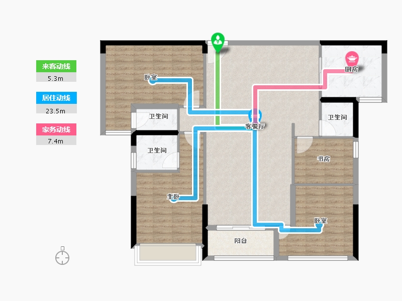 广东省-惠州市-亨柏凯旋华府-116.15-户型库-动静线