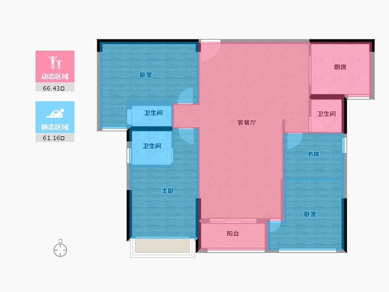 广东省-惠州市-亨柏凯旋华府-116.15-户型库-动静分区