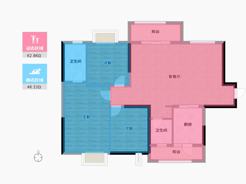 四川省-成都市-观澜东著-98.24-户型库-动静分区