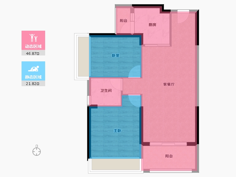 广东省-惠州市-惠阳振业城-61.67-户型库-动静分区