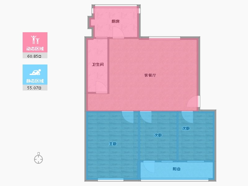 山东省-淄博市-华瑞园-36号楼-107.00-户型库-动静分区