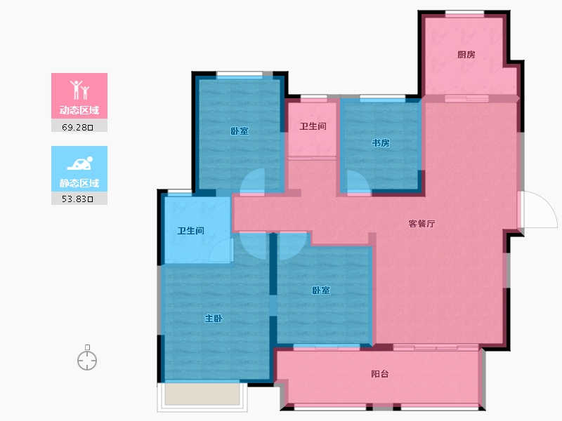 河南省-南阳市-建业贰号城邦-110.37-户型库-动静分区