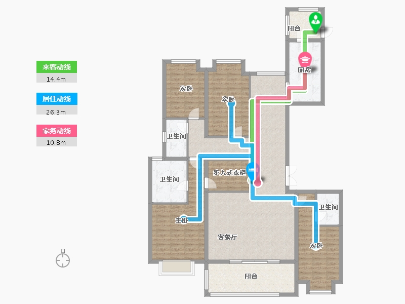 云南省-昆明市-中国铁建西派国樾-154.40-户型库-动静线