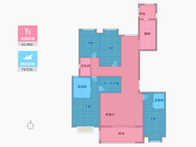 云南省-昆明市-中国铁建西派国樾-154.40-户型库-动静分区