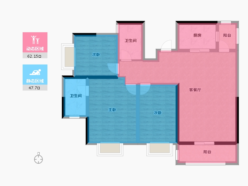 四川省-成都市-观澜东著-97.57-户型库-动静分区