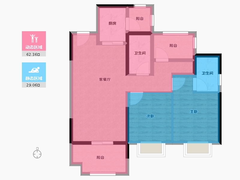 广东省-中山市-国深大信君澜湾-80.80-户型库-动静分区