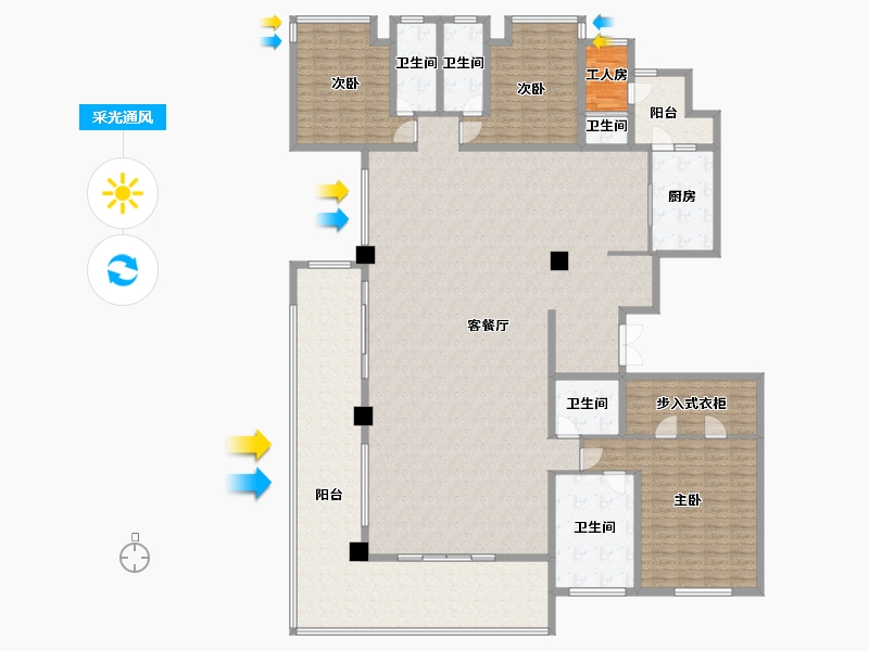 云南省-昆明市-中国铁建西派国樾-288.00-户型库-采光通风