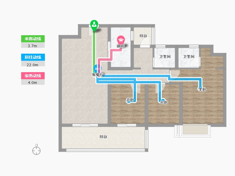 云南省-昆明市-万科500里-96.00-户型库-动静线