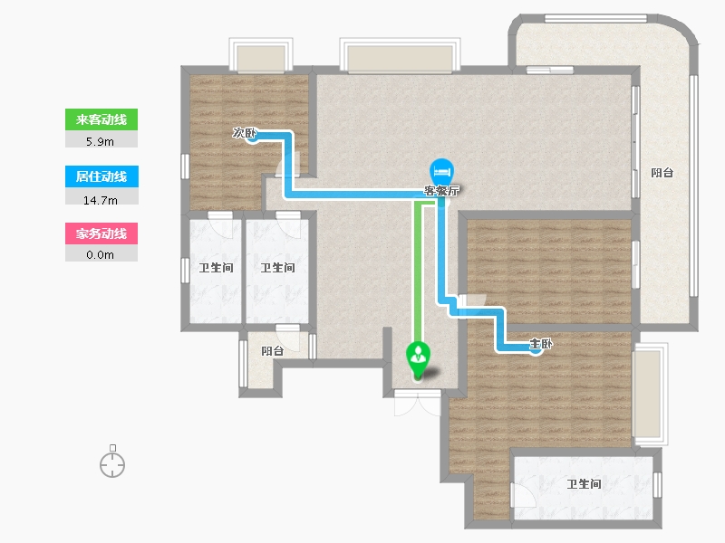 云南省-昆明市-万科公园城市-152.19-户型库-动静线