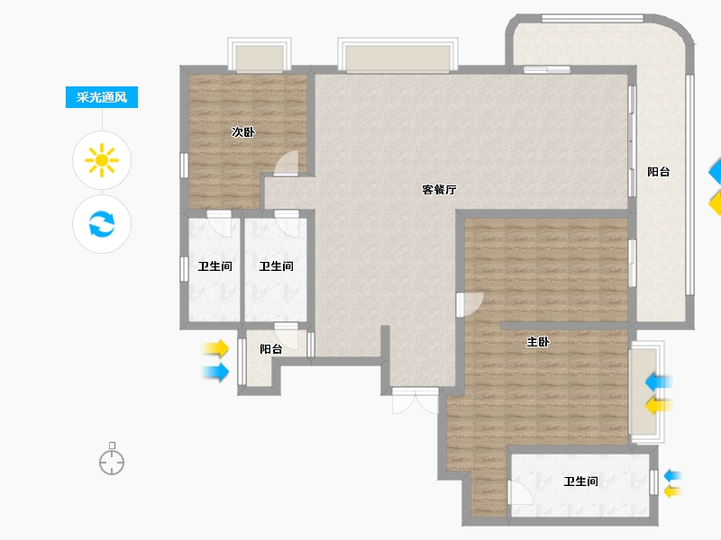 云南省-昆明市-万科公园城市-152.19-户型库-采光通风