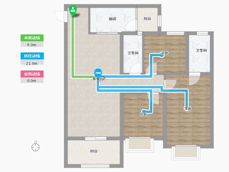 云南省-昆明市-清华海峡小镇花园城-87.99-户型库-动静线