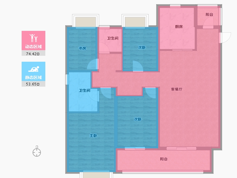 云南省-昆明市-万科公园城市-115.19-户型库-动静分区