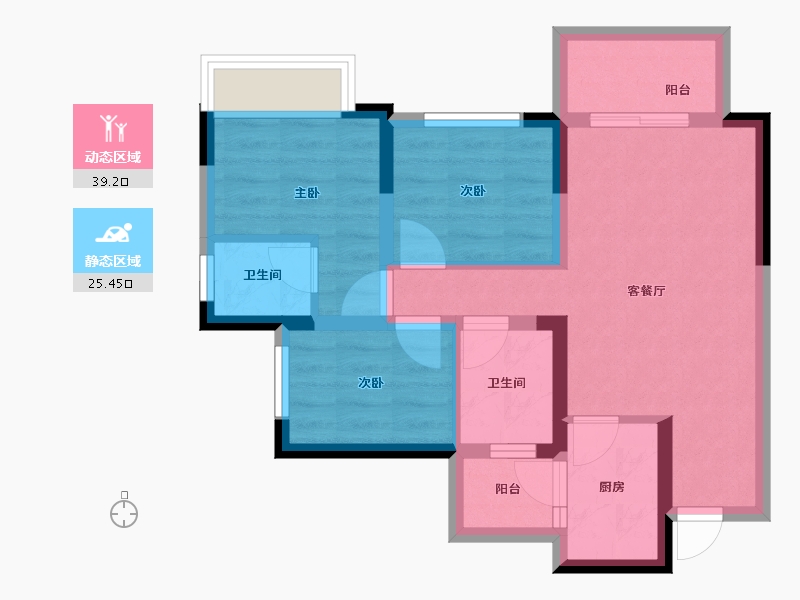 四川省-成都市-西郡英华(四期)-56.00-户型库-动静分区