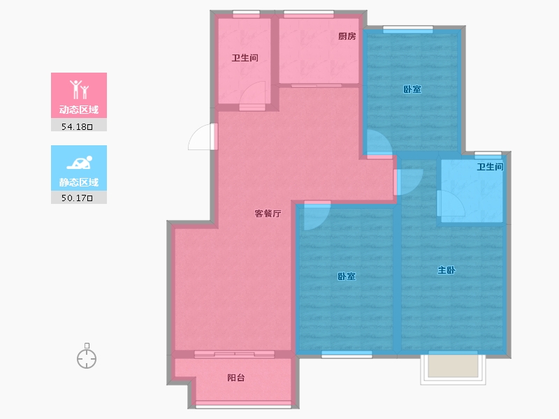 浙江省-绍兴市-香溪铭苑-93.00-户型库-动静分区