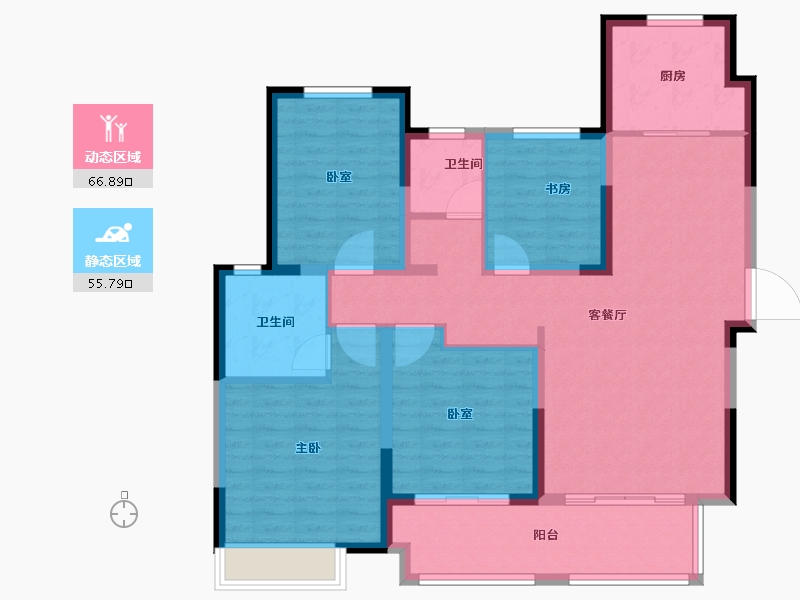 河南省-南阳市-建业贰号城邦-110.32-户型库-动静分区