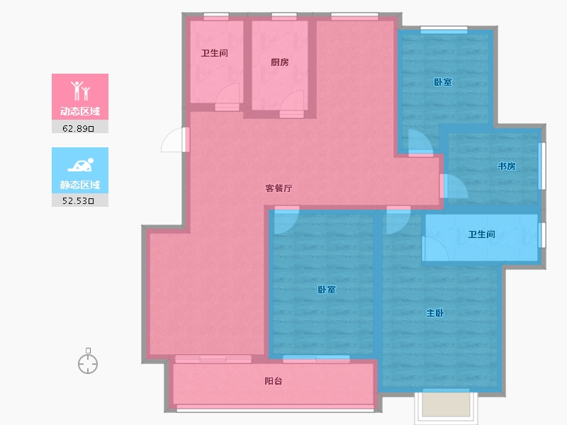 浙江省-绍兴市-香溪铭苑-102.00-户型库-动静分区