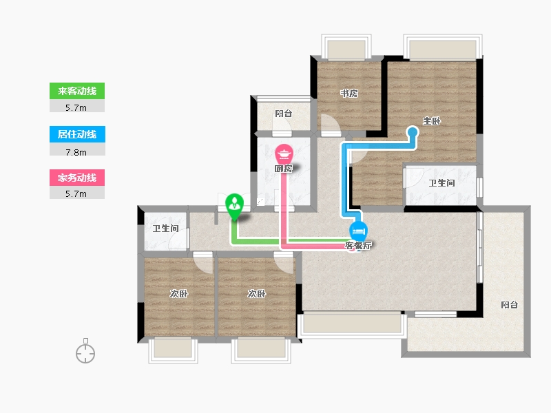 四川省-成都市-兴城人居云山府-114.31-户型库-动静线