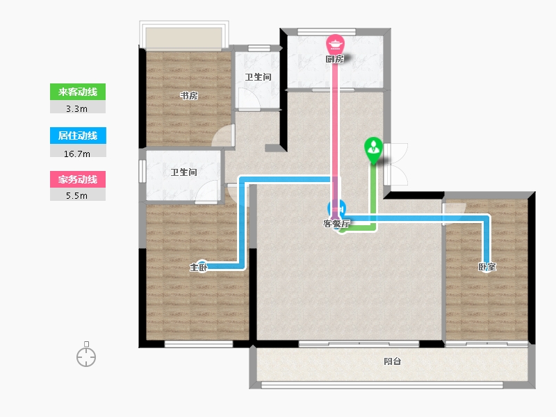 浙江省-绍兴市-禹洲印樾府-122.31-户型库-动静线