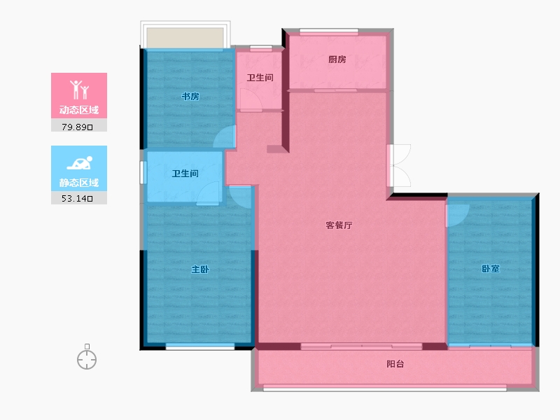 浙江省-绍兴市-禹洲印樾府-122.31-户型库-动静分区