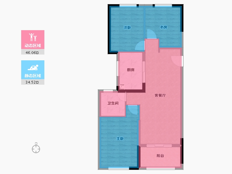 湖北省-武汉市-华发中城中央荟-72.00-户型库-动静分区