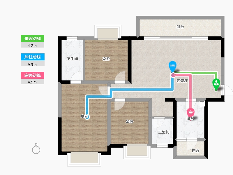 四川省-成都市-城投锦溪城-91.29-户型库-动静线