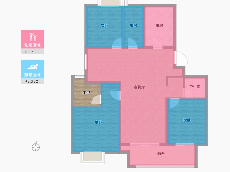 江苏省-徐州市-融创领地凤鸣桃源风雅颂-100.01-户型库-动静分区