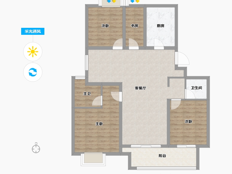 江苏省-徐州市-融创领地凤鸣桃源风雅颂-100.01-户型库-采光通风