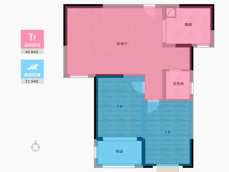 河南省-郑州市-金锣湾瑞福园-70.00-户型库-动静分区