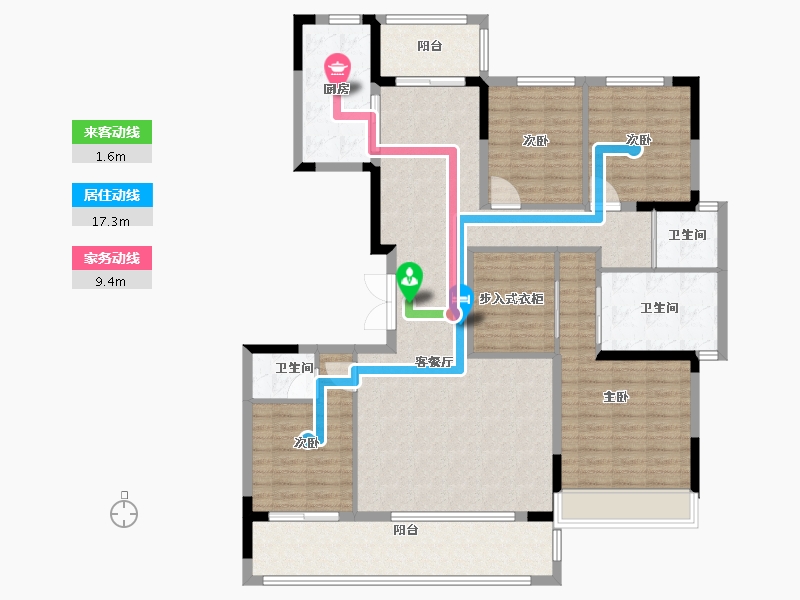 四川省-成都市-中车共享城-140.00-户型库-动静线