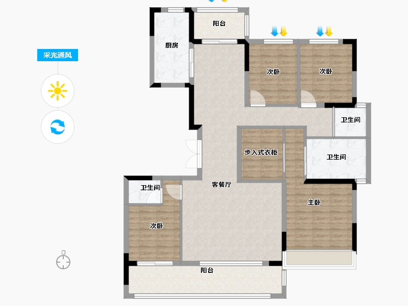 四川省-成都市-中车共享城-140.00-户型库-采光通风