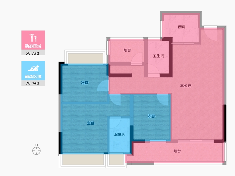 广东省-惠州市-中交和风春岸-83.38-户型库-动静分区