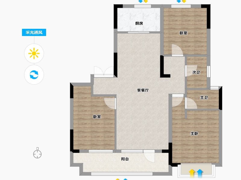 山东省-青岛市-安徒生童话小镇-100.00-户型库-采光通风