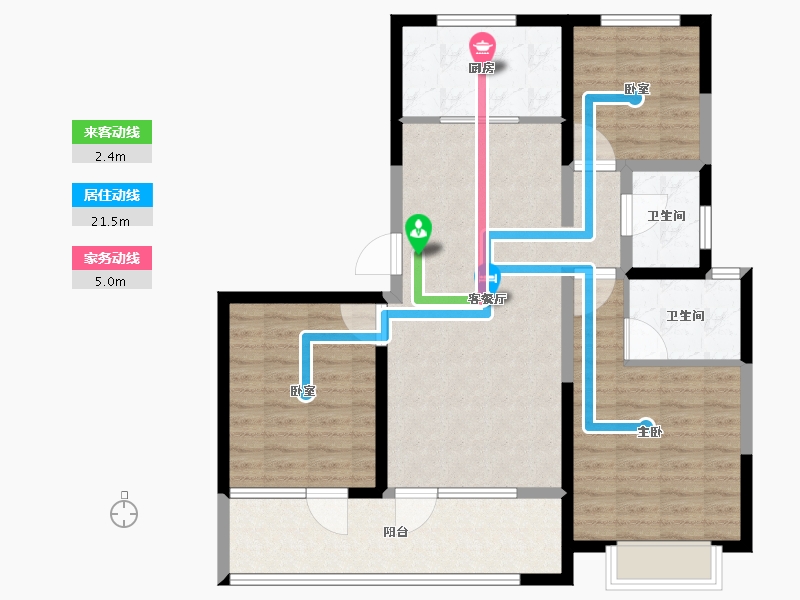 山东省-青岛市-海发融信缦山兰庭-99.01-户型库-动静线