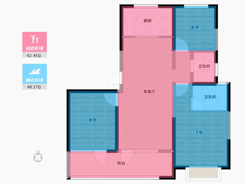 山东省-青岛市-海发融信缦山兰庭-99.01-户型库-动静分区